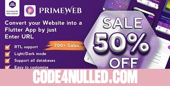 Prime Web v1.0.10 - Convert Website to a Flutter App | Web View App | Web to App