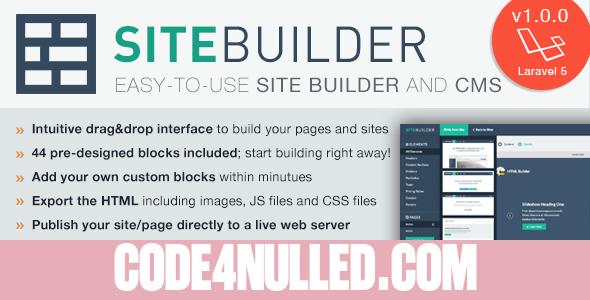 SiteBuilder Laravel v1.1.1 - Drag&Drop site builder and CMS