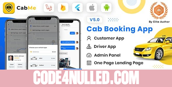 CabME v5.1 - Flutter Complete Taxi app - Taxi Booking Solution