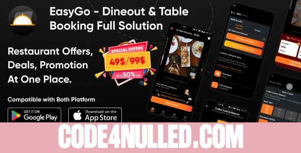 EasyGo v1.0 - Dineout & Table Booking | Restaurant Offers, Deals, Promotion | Dineout Clone Full Solution