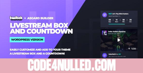 Twitch LiveStream Box and Countdown v1.1.1 - WordPress Plugin