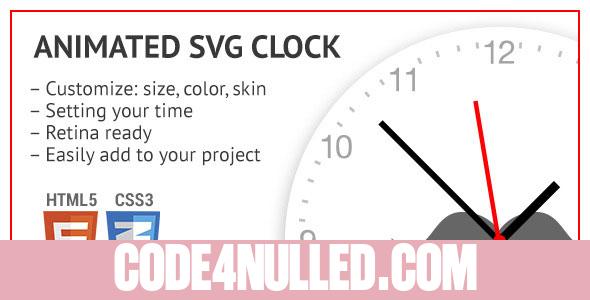Animated SVG clock