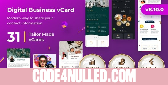 vCard SaaS v8.11.2 - Business Card Builder SaaS - Laravel VCard Saas - NFC Card - With Mobile App