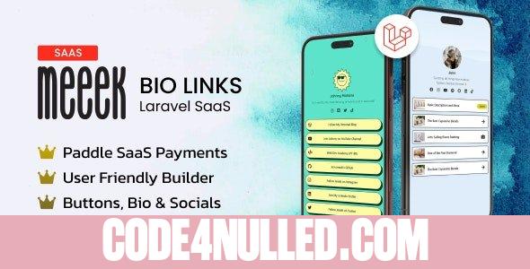 Meeek v1.3.0 - Bio Links SaaS (Laravel)