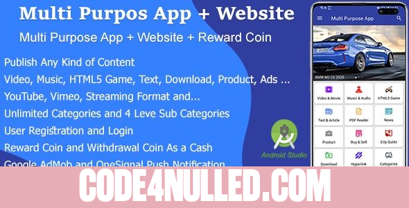 Multi Purpose App + Website + Reward Coin v1.2.0