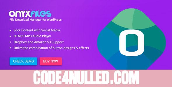 Onyx Files v2.0 - File Download Manager for WordPress