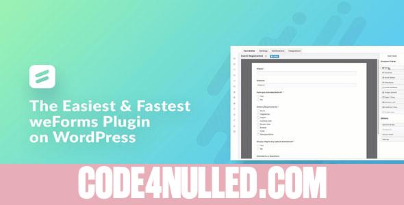 weForms v1.3.7 - Fastest Contact Form Plugin