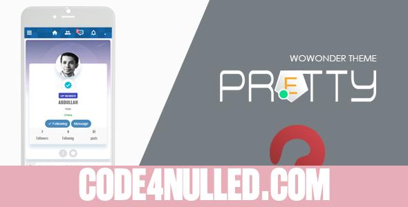 Pretty-Theme for WoWonder Social PHP Script v2.0