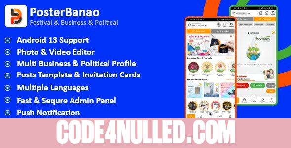Poster Banao v2.0 - Poster Maker ,Festival & Business & Political , AdBanao Clone Poster Maker App - nulled