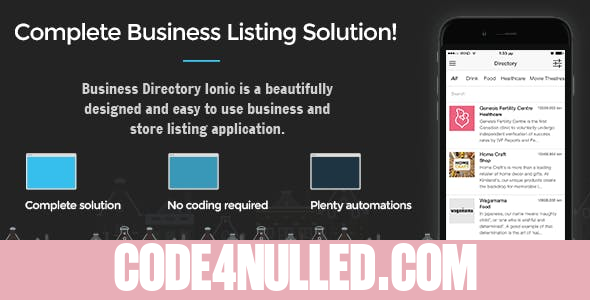 Business Directory Ionic 3 r16 - Full Application with Firebase and Backendless backend