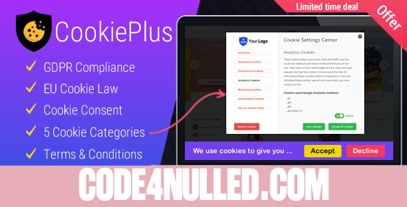Cookie Plus v1.3.1 - GDPR Cookie Consent Solution