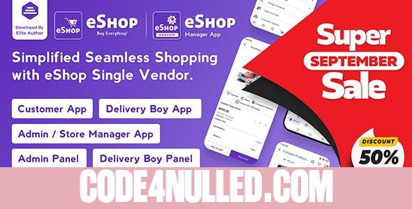 eShop v4.4.1 - eCommerce Single Vendor App - nulled