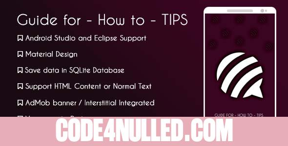 Guide for - How to - Tips Application