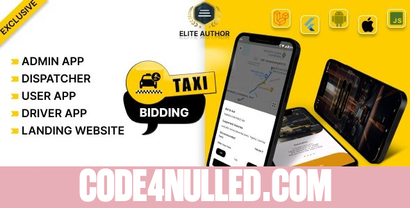 Tagxi Super Bidding - Taxi + Goods Delivery Complete Solution With Bidding Option - 1 August 2024
