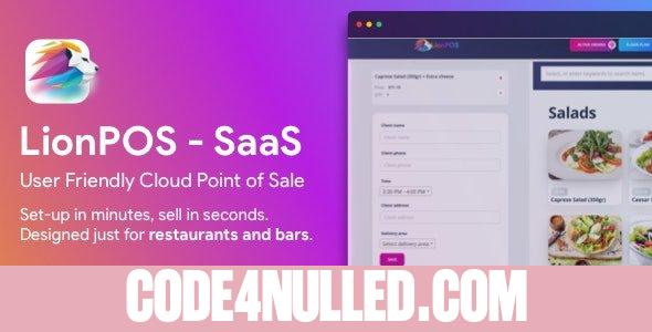 Lion POS v4.0.0 - SaaS Point Of Sale Script for Restaurants and Bars with floor plan