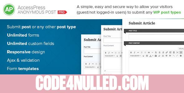 AccessPress Anonymous Post Pro v3.1.2