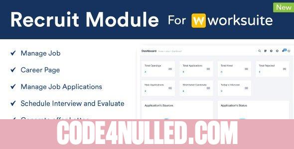 Recruit Module For Worksuite CRM v1.0.2