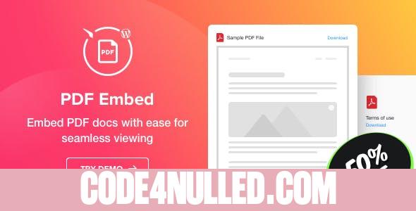 PDF Embed v1.0.1 - WordPress PDF Viewer plugin