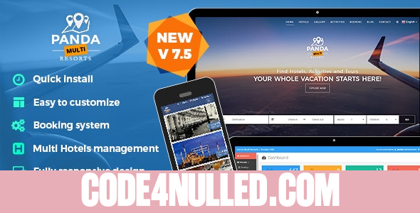 Panda Multi Resorts v7.5.1 - Booking CMS for Multi Hotels