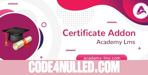 Academy LMS Certificate Addon v1.0