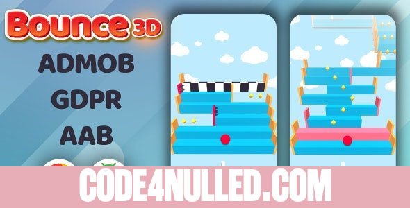 Bounce3D Jumping Ball Android Game + Admob v1.0.1