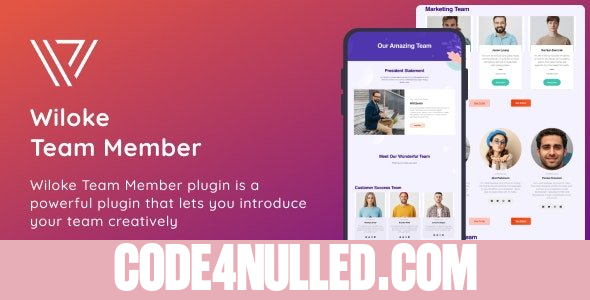 Wiloke Team Member Addon For Elementor v1.0
