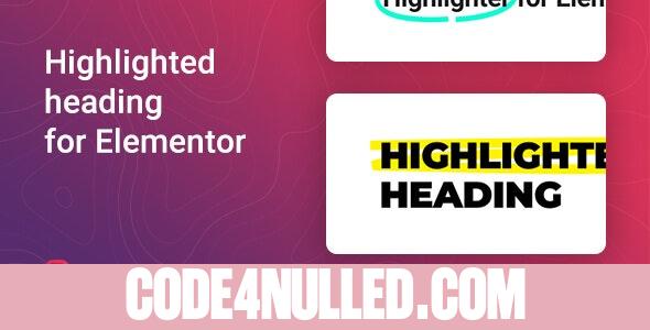 Highlighter v1.0.0 - Highlighted heading for Elementor