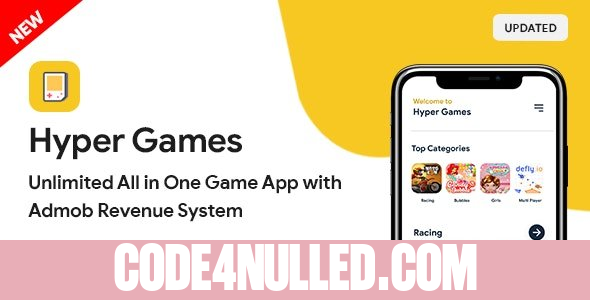 Hyper Games v2.0.1 - All in One Game App | AdMob | Unlimited Games | Android + iOS App