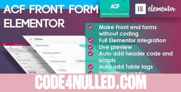ACF Front Form for Elementor Page Builder v2.0.0