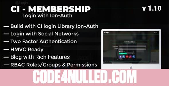 Codeigniter Login with Ion Auth, HMVC, Social Login and User management System v1.10