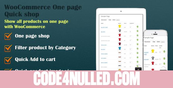 WooCommerce Quick Order One Page Shop v1.3
