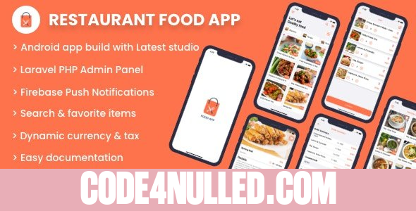 Single restaurant food ordering app v1.0 - Android App with Admin Panel