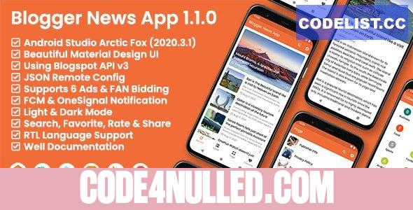 Blogger News App v1.1.0 - Blogger API v3