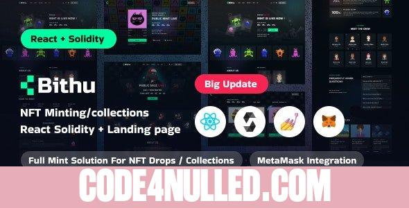 Bithu v1.0.0 - NFT Minting/Collection with Smart Contract (React JS+Solidity)