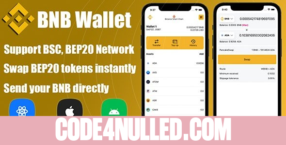 React Native - DeFi Crypto Wallet BNB, BEP20