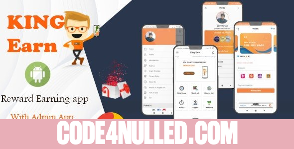 KingEarn v3.0 - Android Rewards Earning App With Admin App